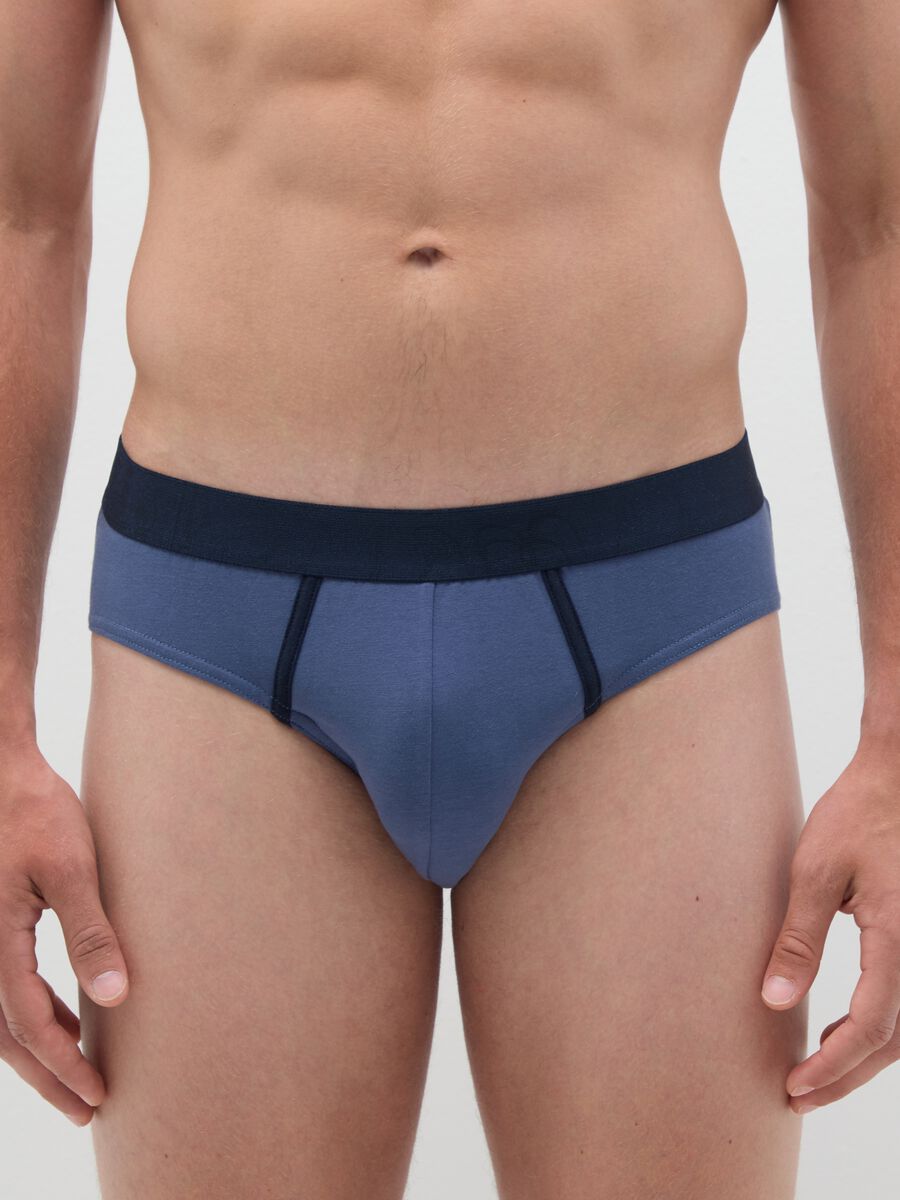 Set of 3 Men's Multicolour Cotton Blend Briefs_1