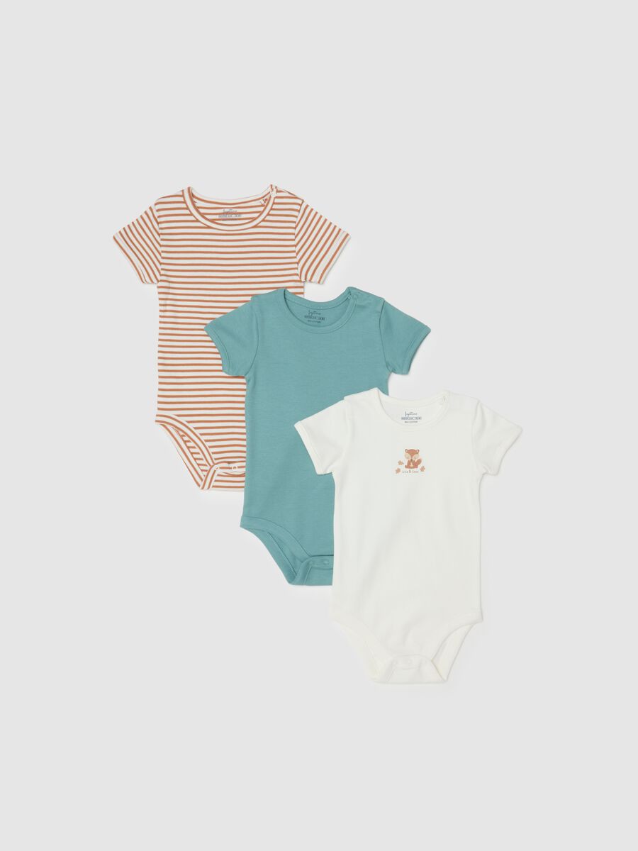 Multipack baby bodysuit in pure multicolour cotton_0