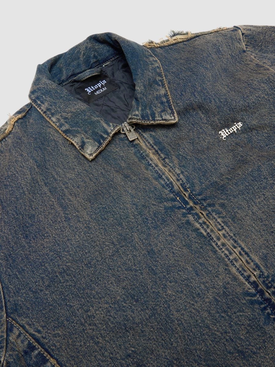 Denim Padded Jacket Vintage Dark Blue_7