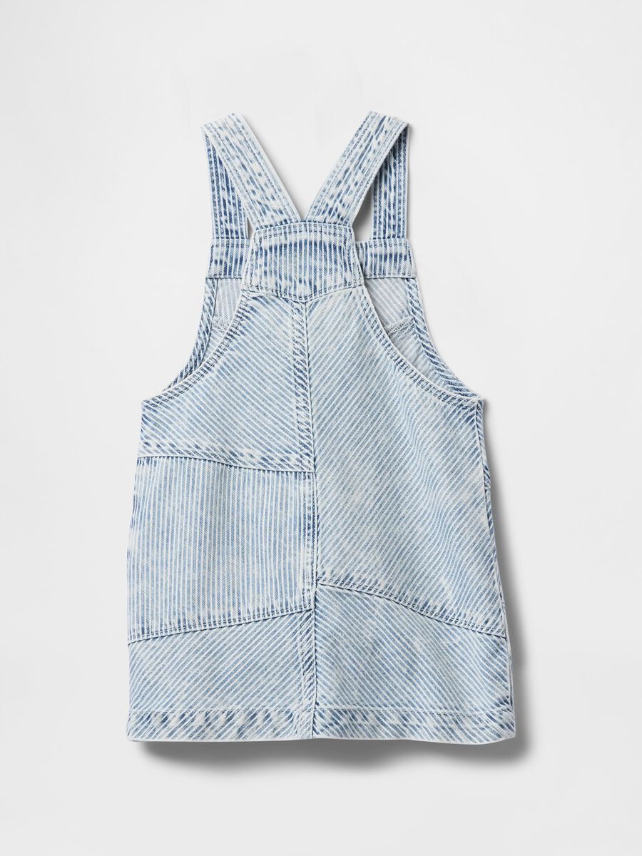 Light Denim Dungarees with Front Zip_1