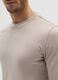 Beige pure cotton regular fit t-shirt_3