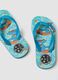 Blue and orange children's sandals with shark design_2