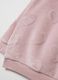 Sweatshirt in faux fur with raised hearts print_3