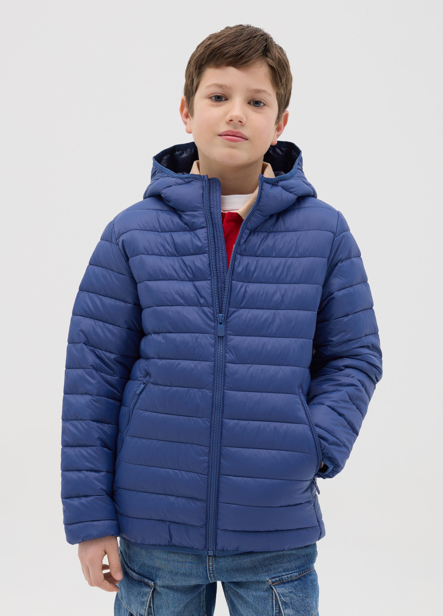 Piumino ultralight con cappuccio