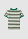 Polo in misto cotone a righe multicolor da bambino regular fit_1