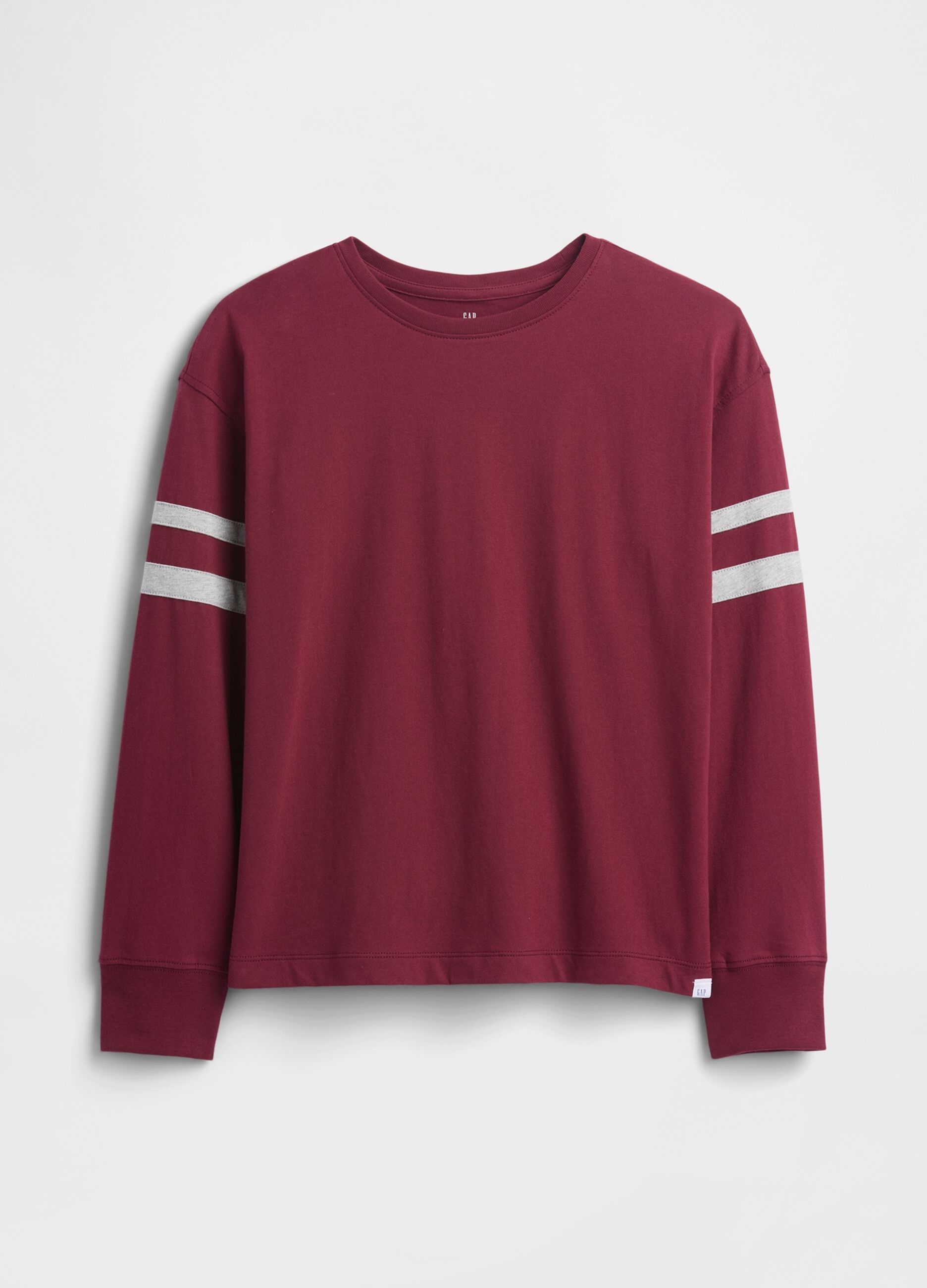 Red long-sleeve cotton shirt