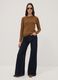 Brown slim-fit stretch viscose T-shirt_1