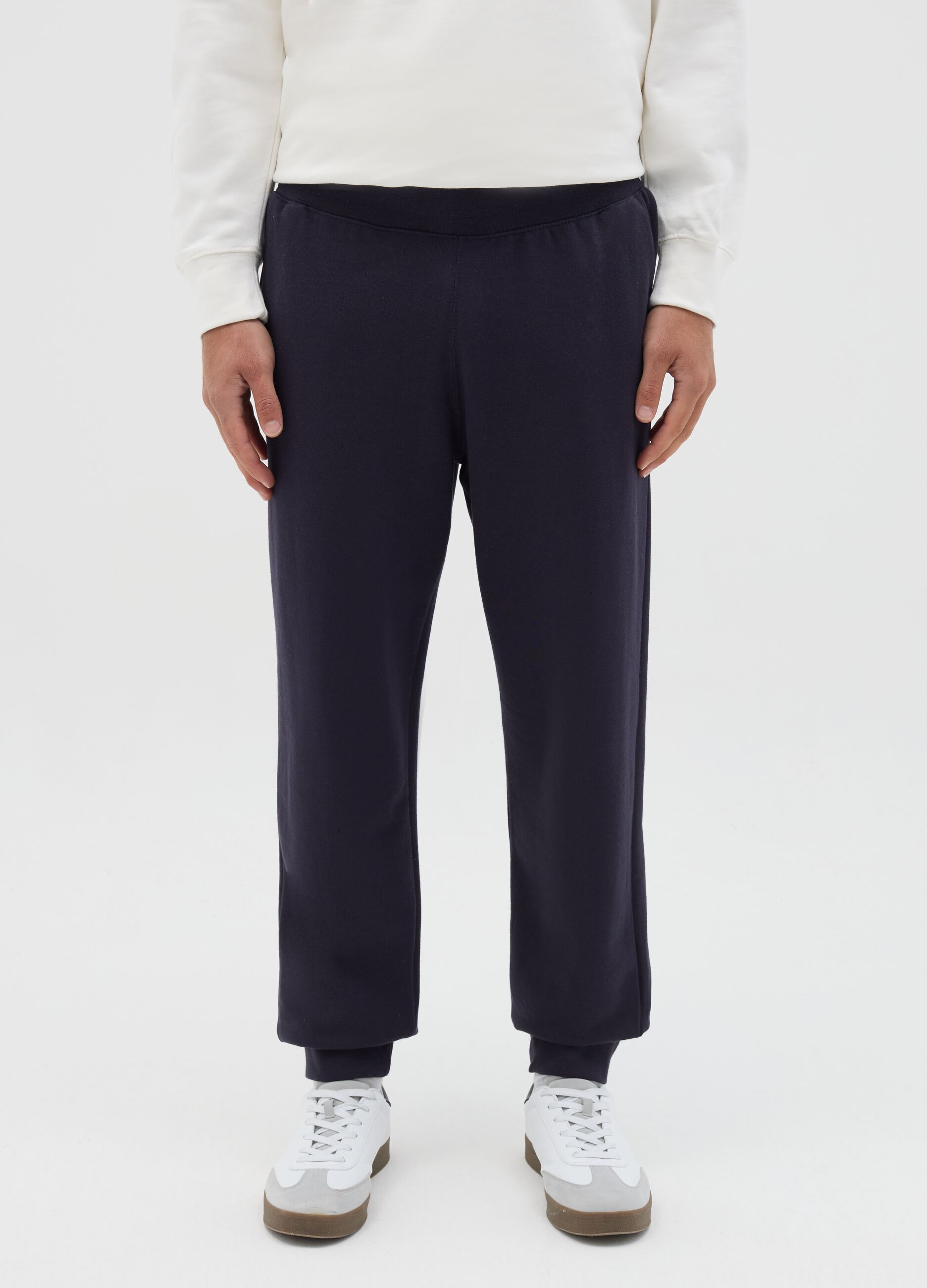 Joggers in cotton with drawstring