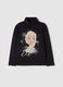 T-shirt with high neck with Elsa print and diamantés_0