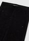 Black stretch fabric flare trousers with glitter_5