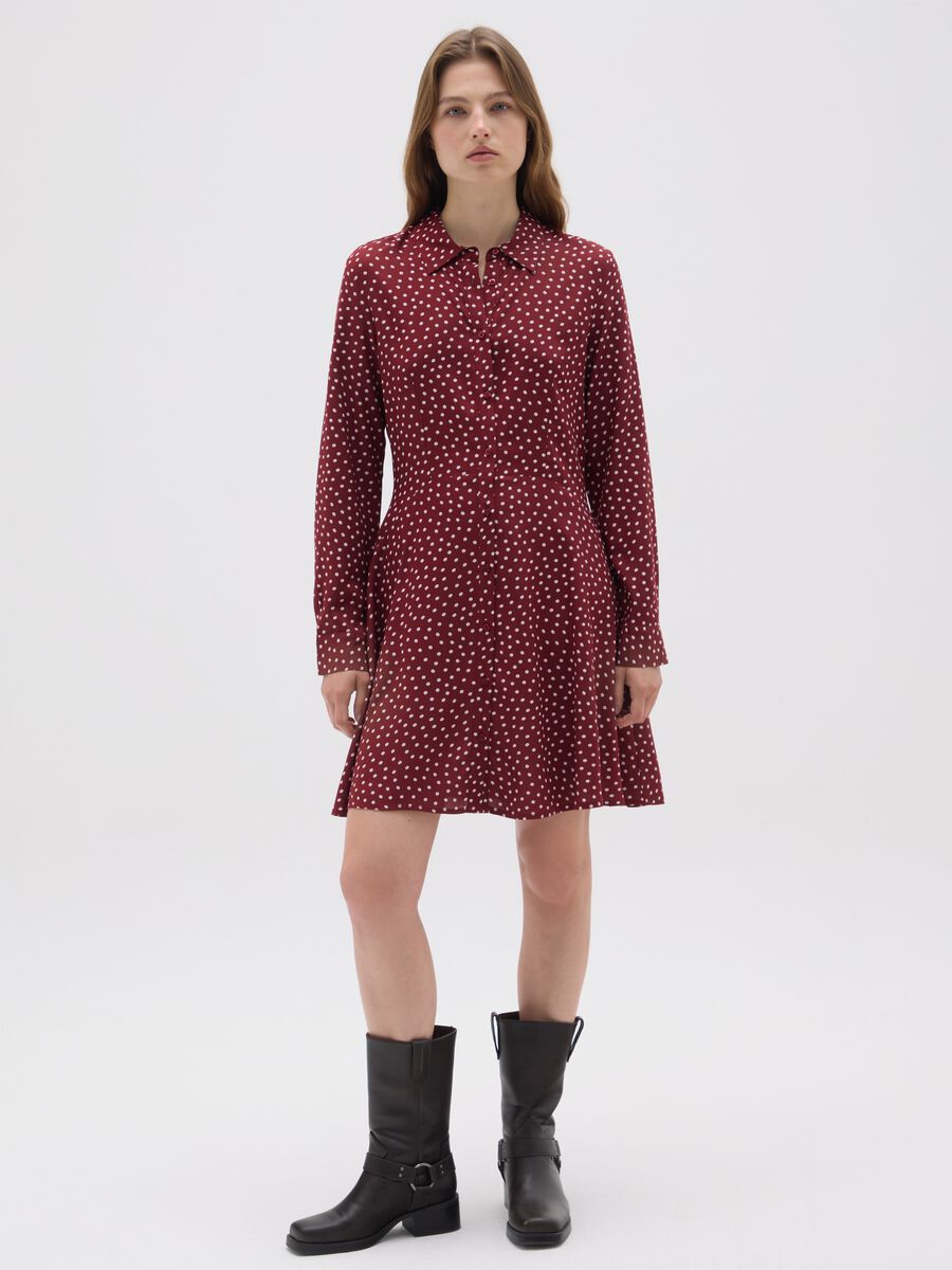 Abito chemisier da donna in viscosa multicolor_0