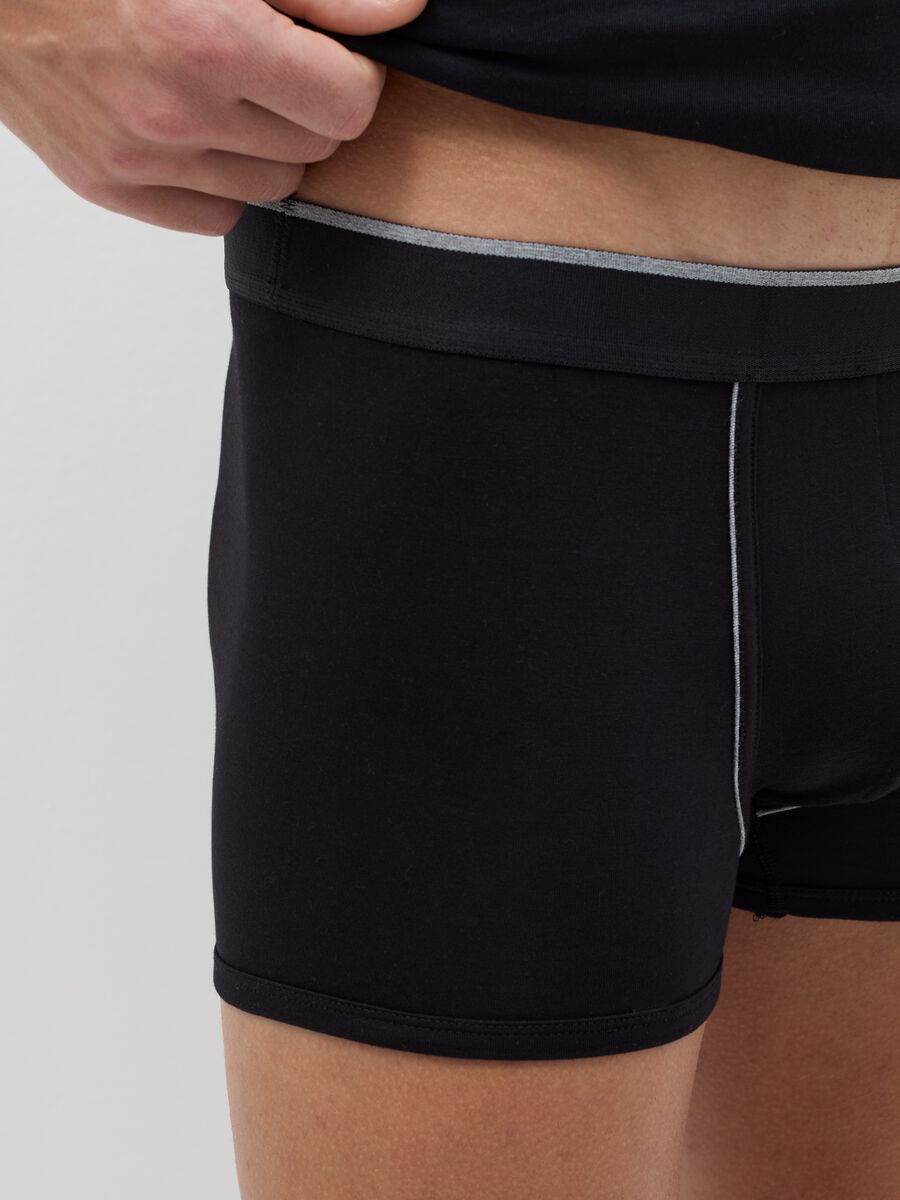 Two-pack boxer shorts in Supima cotton with contrasting piping_2