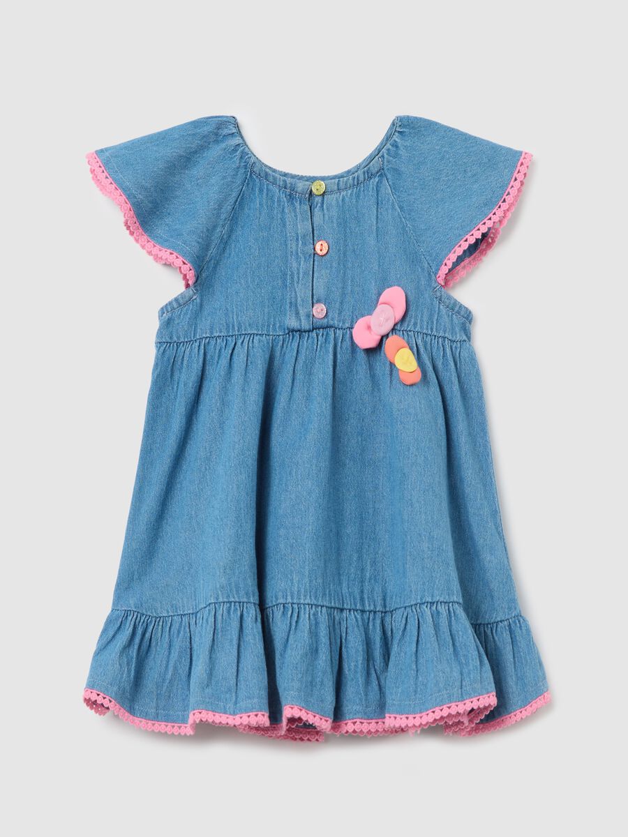 Denim dress with bows_0