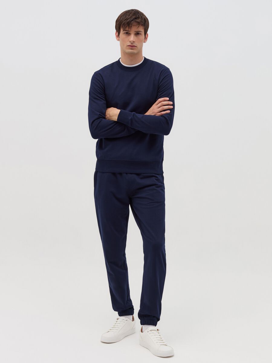Fleece joggers with drawstring_0