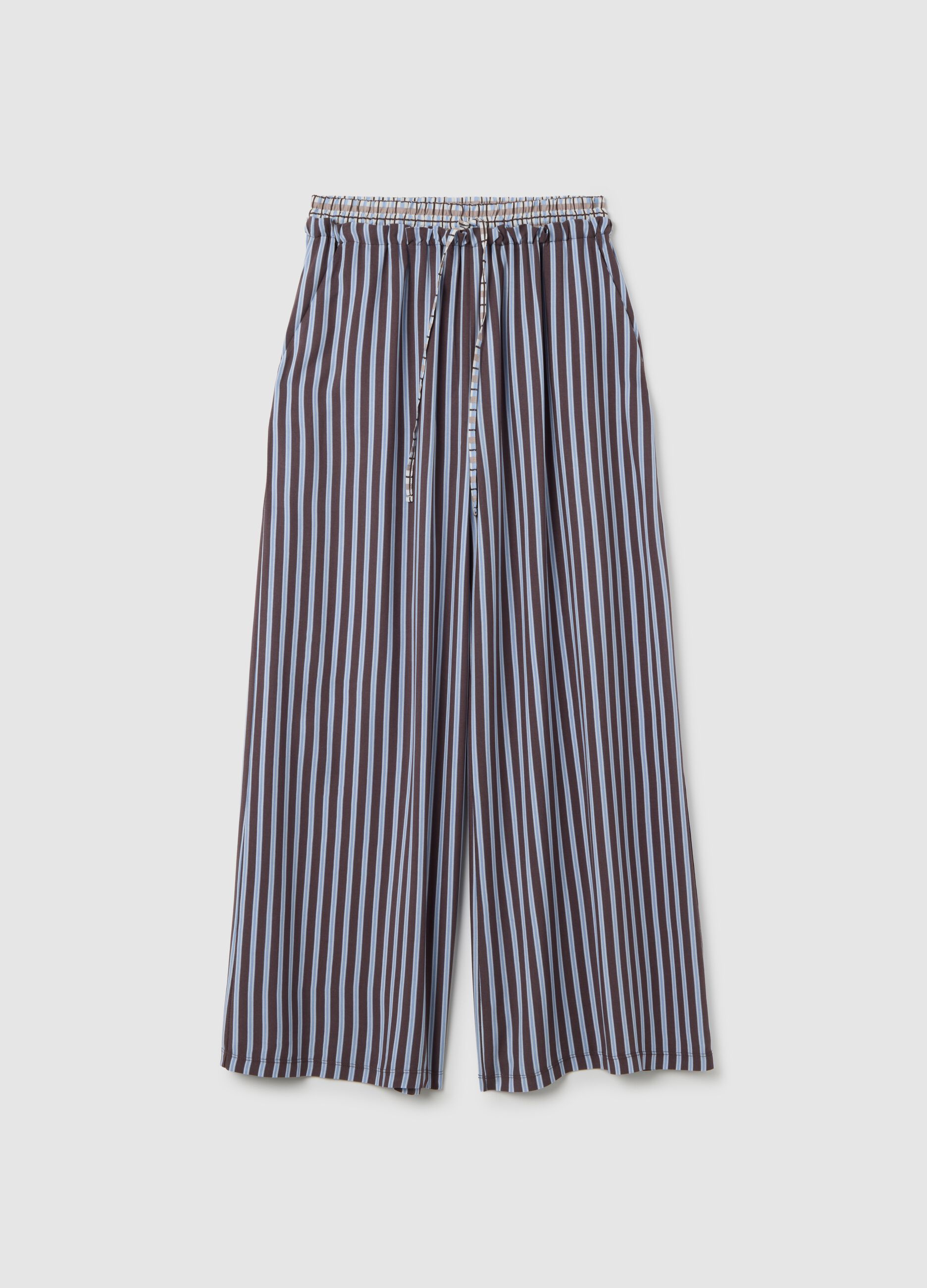 Brown Striped Pyjama Trousers