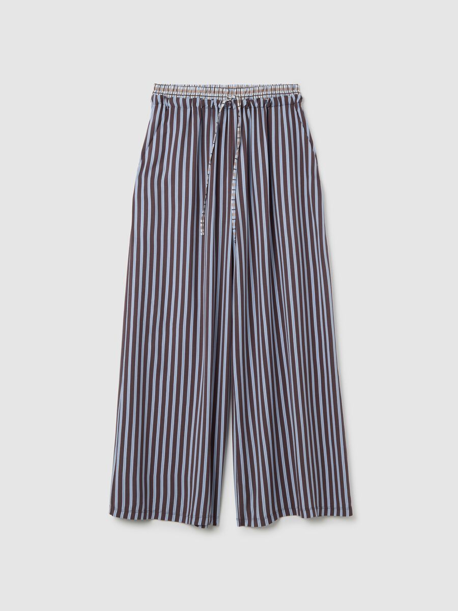 Brown Striped Pyjama Trousers_0