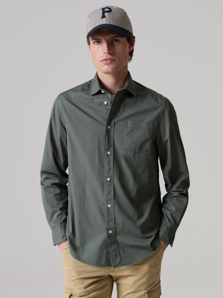 Cotton shirt with pocket_0