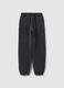 Girls' grey cotton blend joggers with regular fit_4