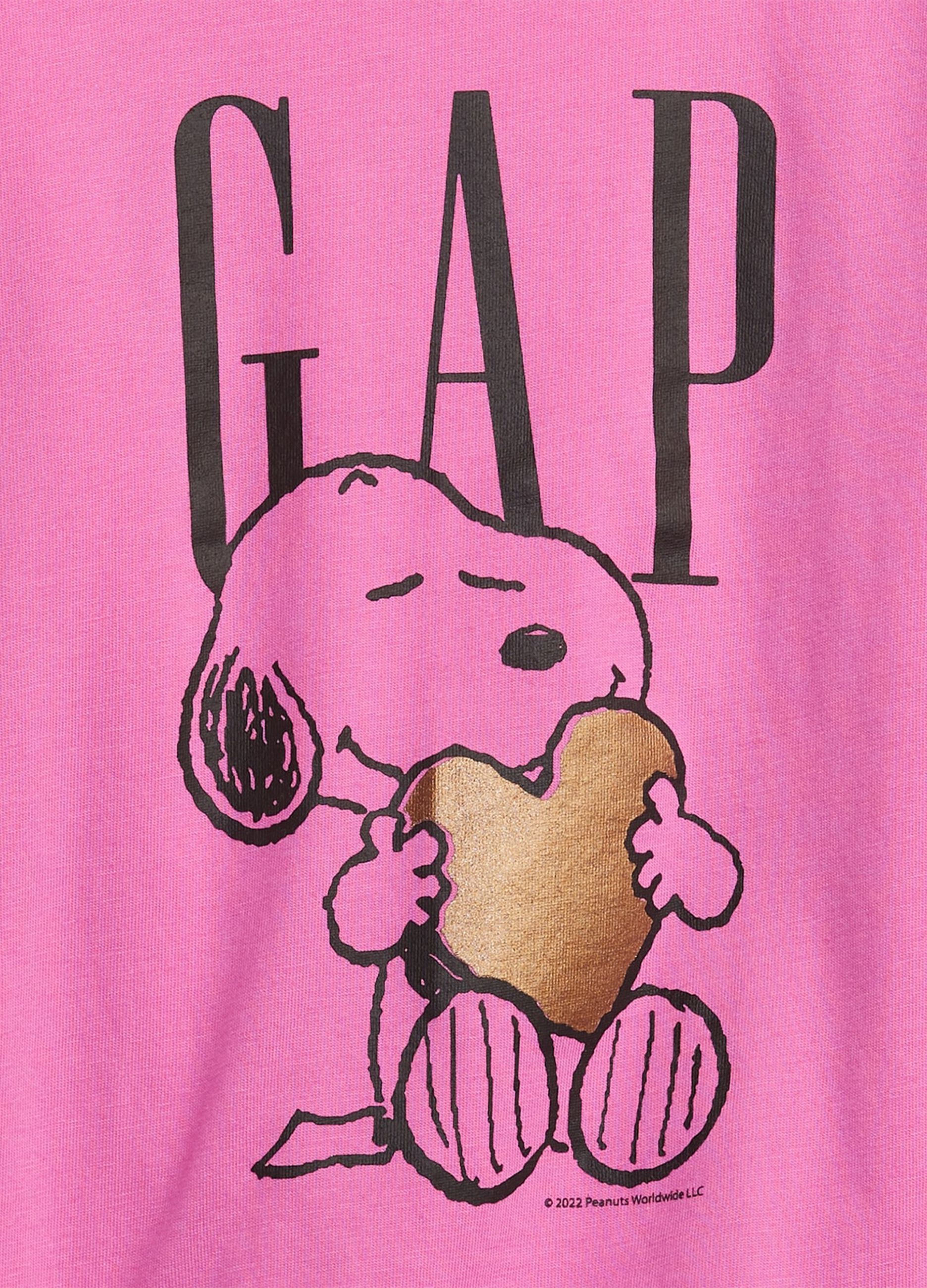 T-shirt con stampa Peanuts Snoopy e logo