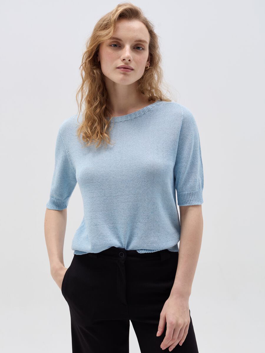 Lurex top with short sleeves_0