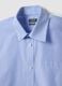 Blue striped cotton-blend shirt with button-down collar, easy-iron, regular fit_6
