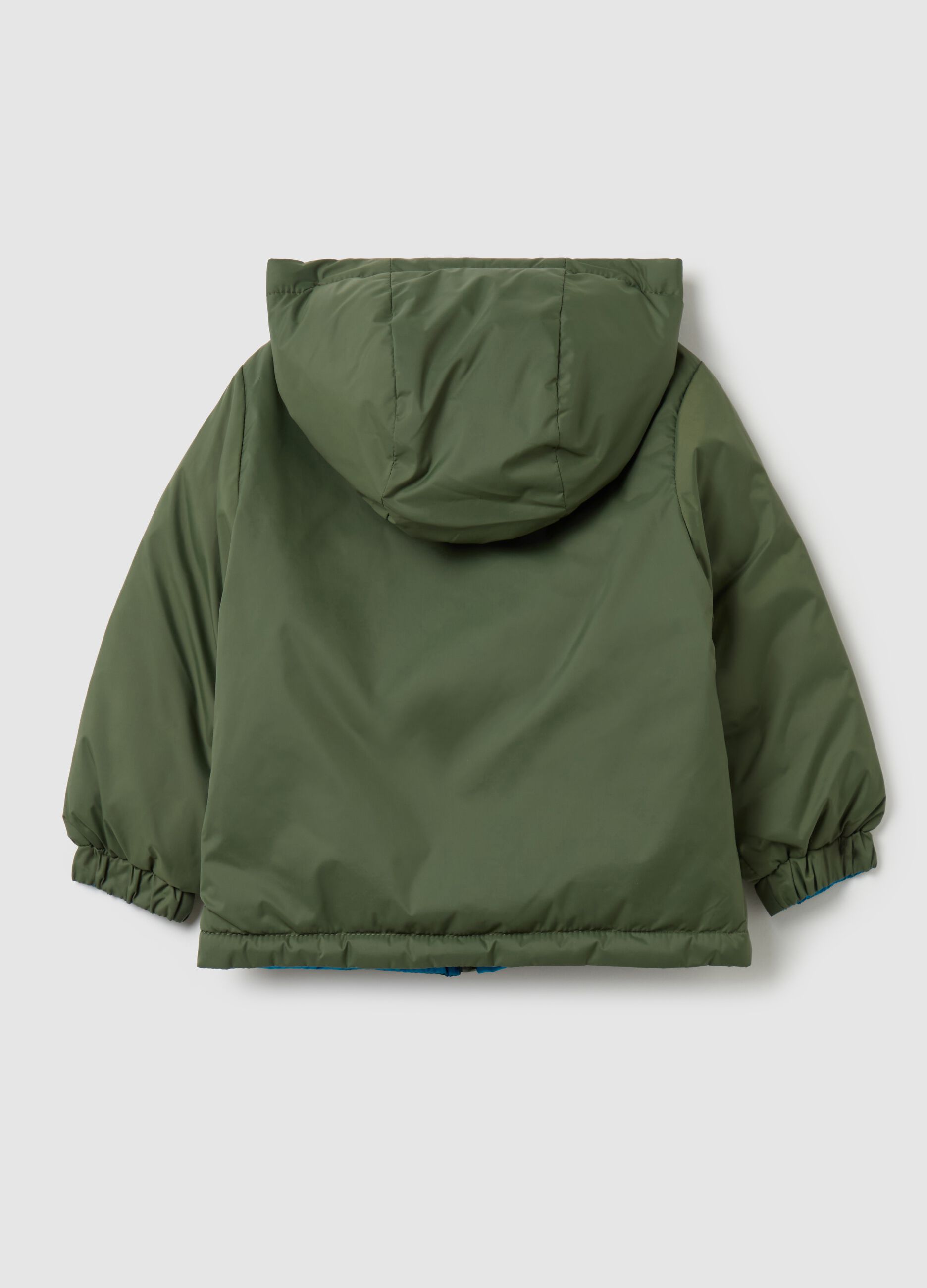 Ultralight reversible down jacket with hood