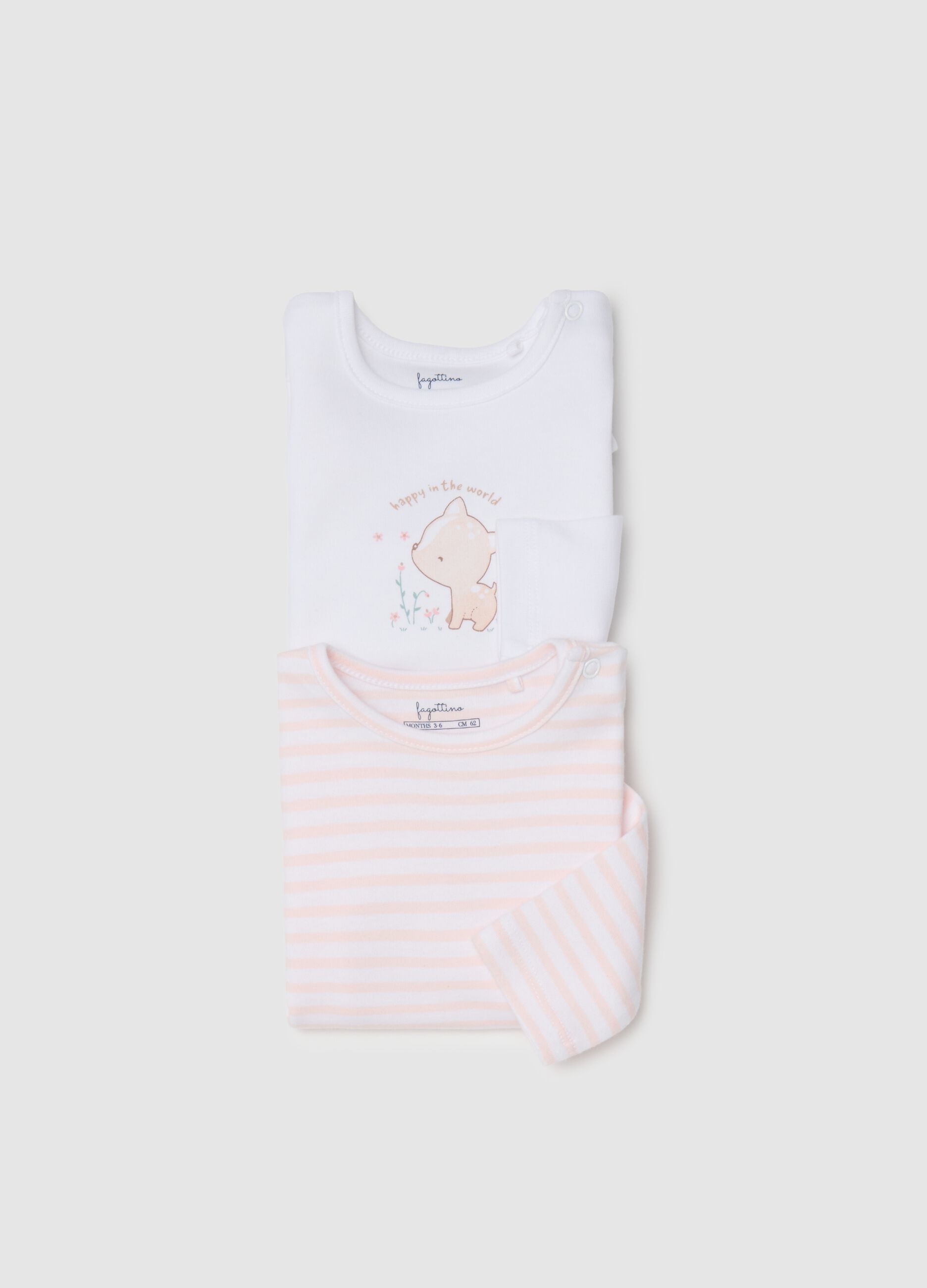 Bipack body da neonato in puro cotone multicolor