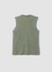Green pure cotton vest top_1