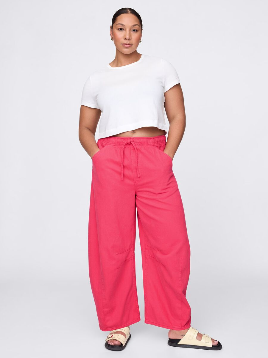 Pink Lyocell and cotton trousers_4