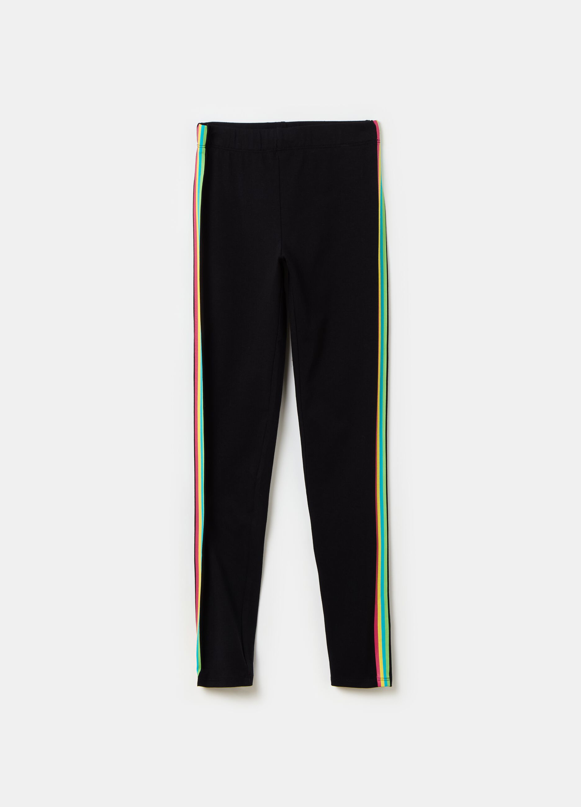 Leggings in cotone stretch con stampa