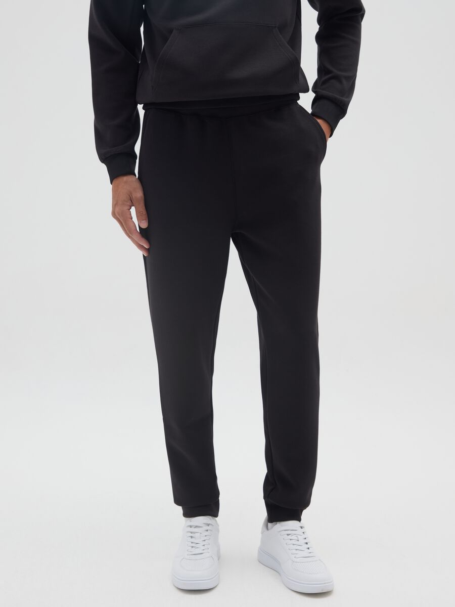 Jogger nero regular fit_1