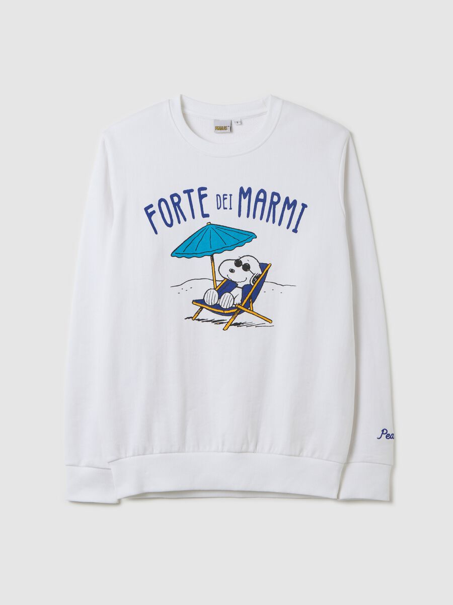 French Terry sweatshirt with "Forte dei Marmi" Snoopy print_4