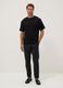 Black regular-fit chino trousers_0