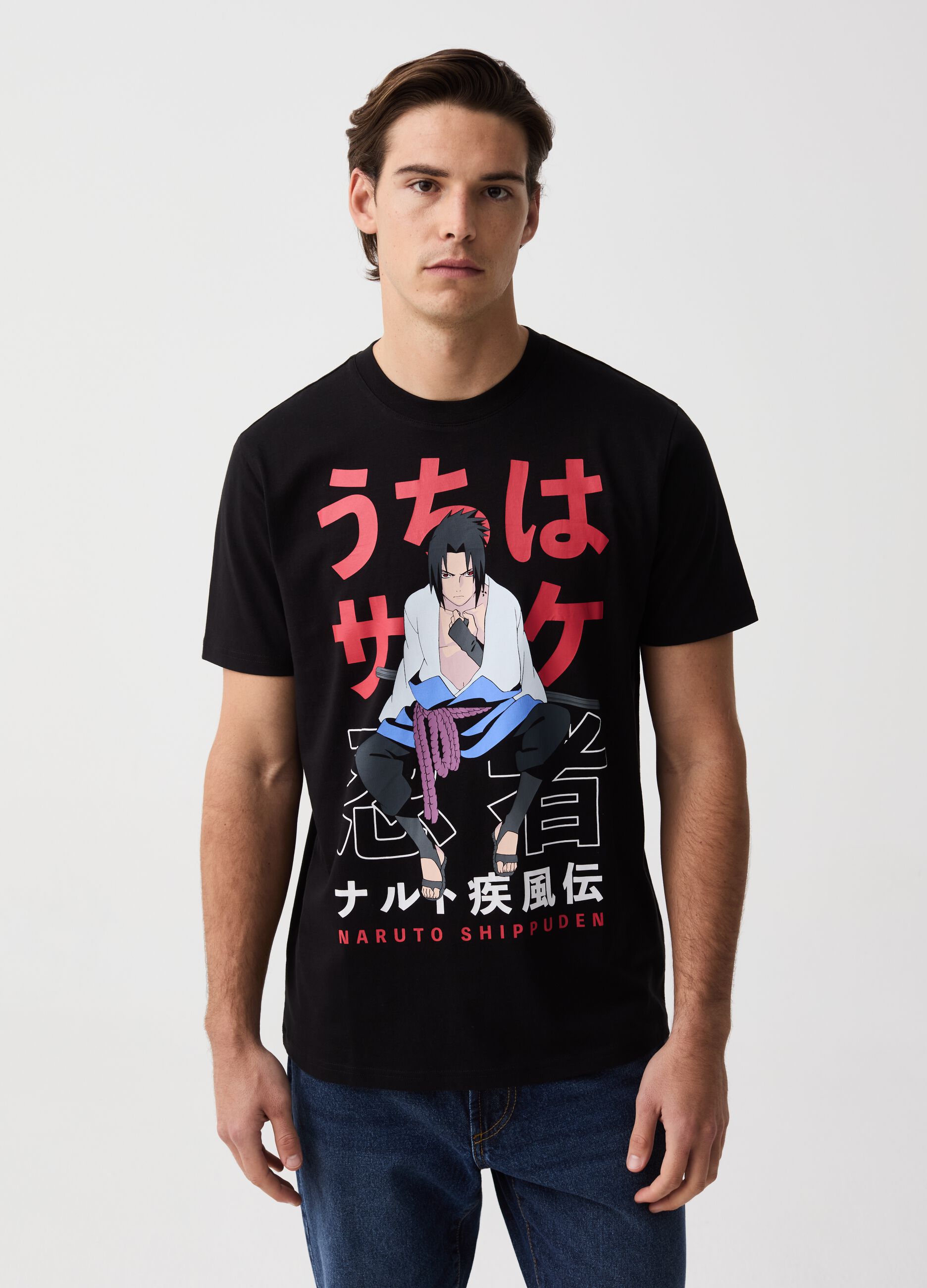 Ovs T-shirt con maxi stampa Naruto Shippuden