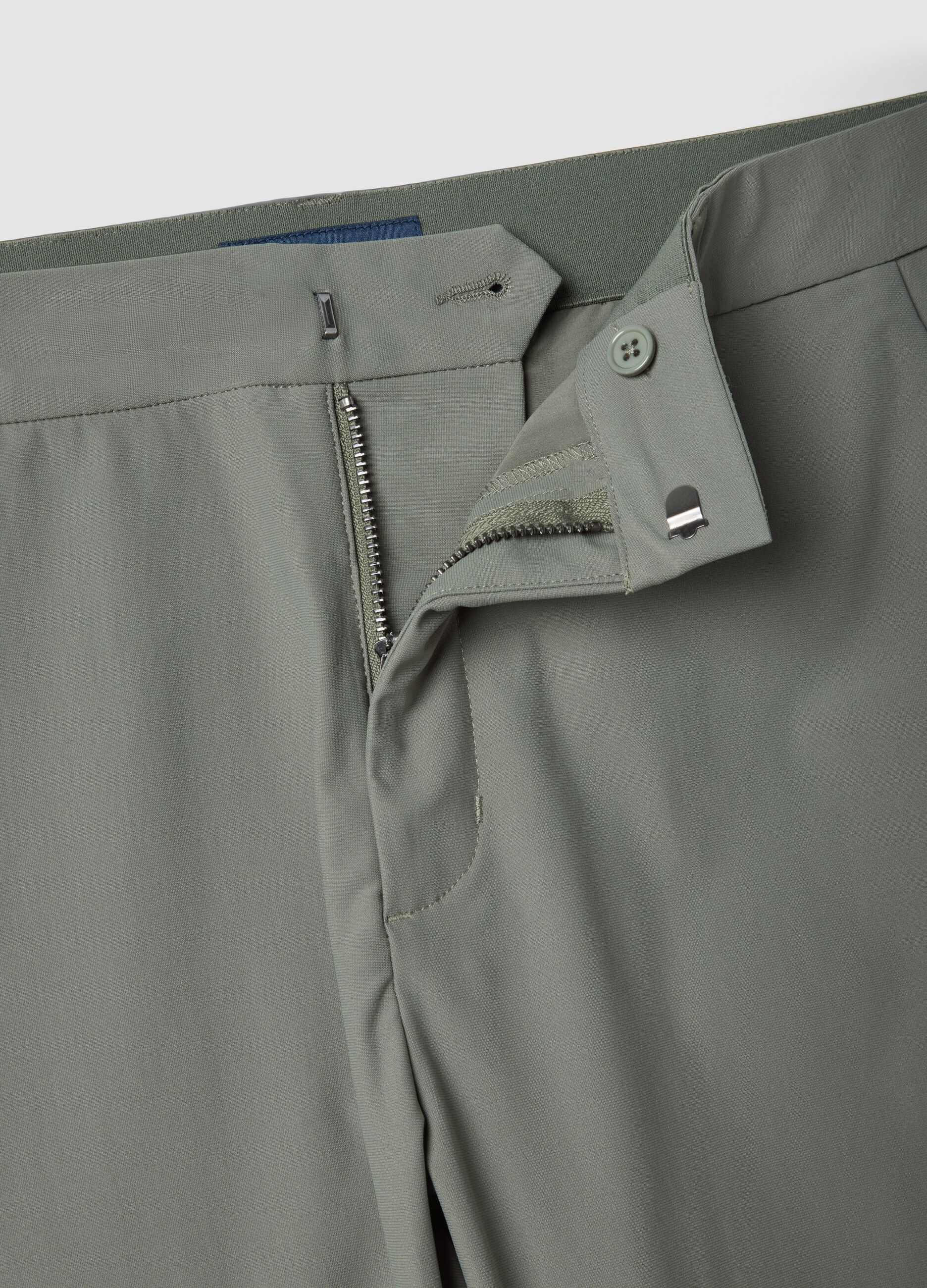 Green regular-fit chino trousers