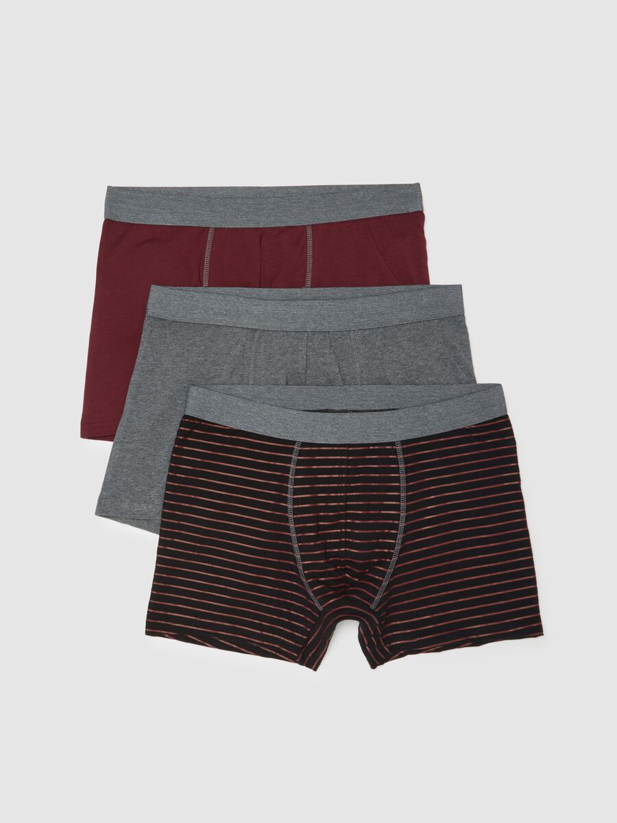 Tripack of multi-colour stretch cotton regular fit boxers_0