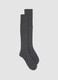 Long grey socks in wool, viscose and stretch cashmere_0