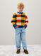 Blue cotton blend regular fit children's jeans_0