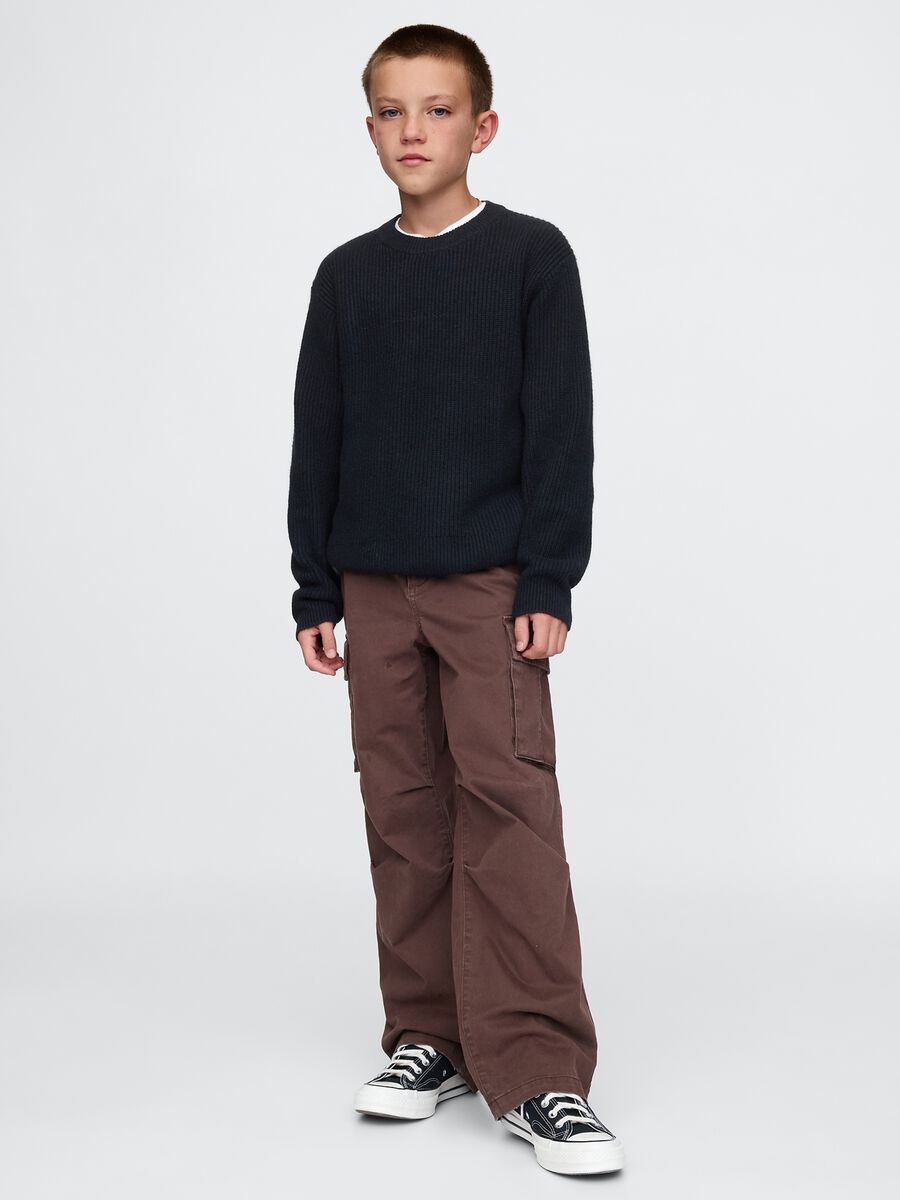 Pullover with ribbed design_1