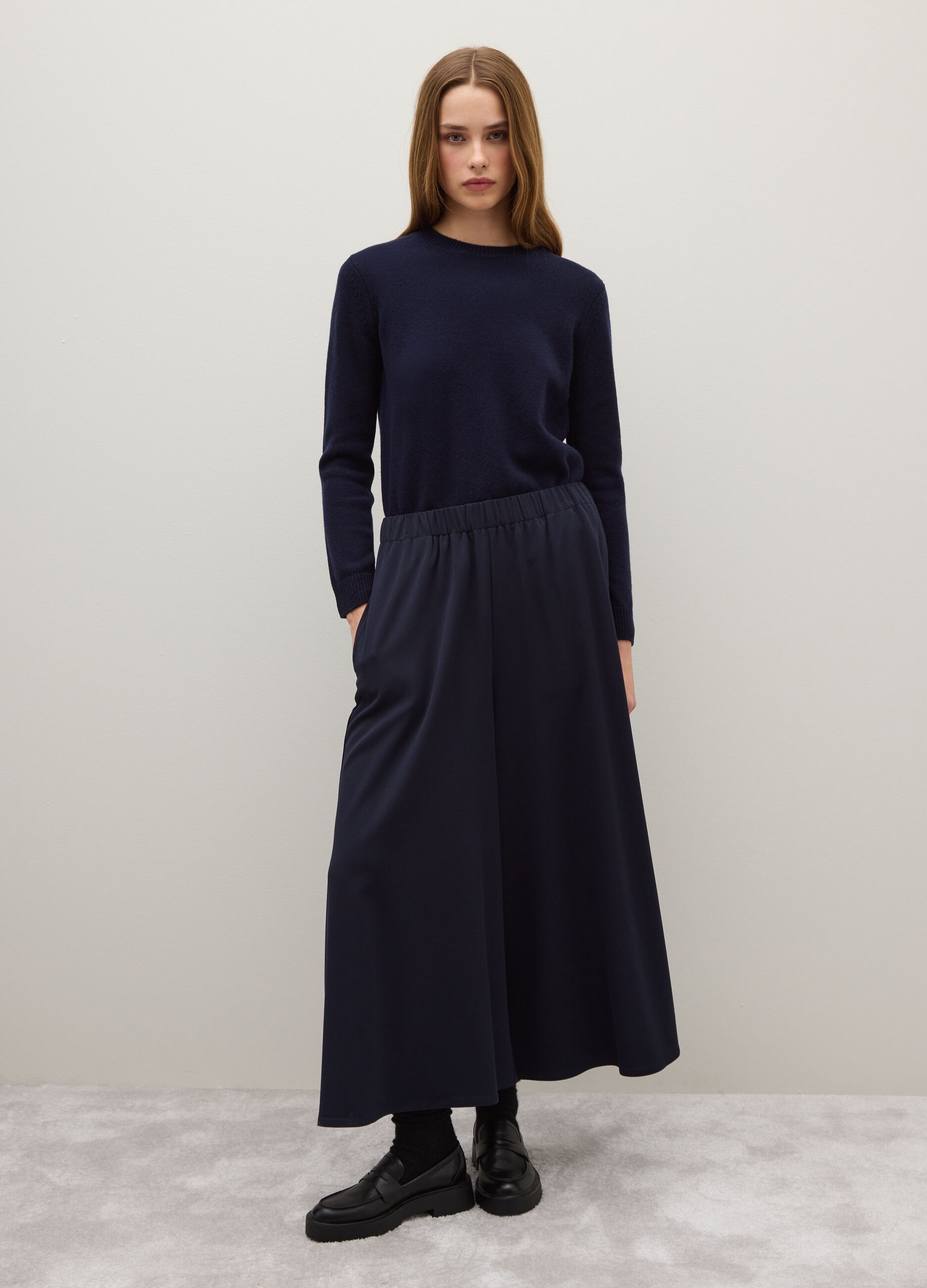 Blue Wool Blend Jumper Regular Fit