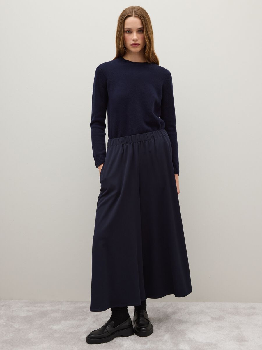 Blue Wool Blend Jumper Regular Fit_1