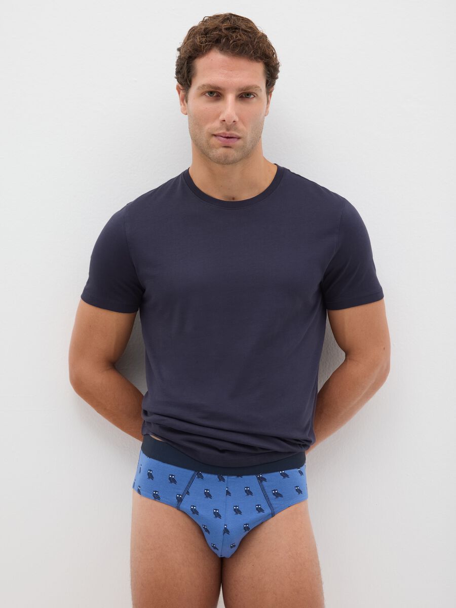 Multicolor stretch cotton tripack briefs_0