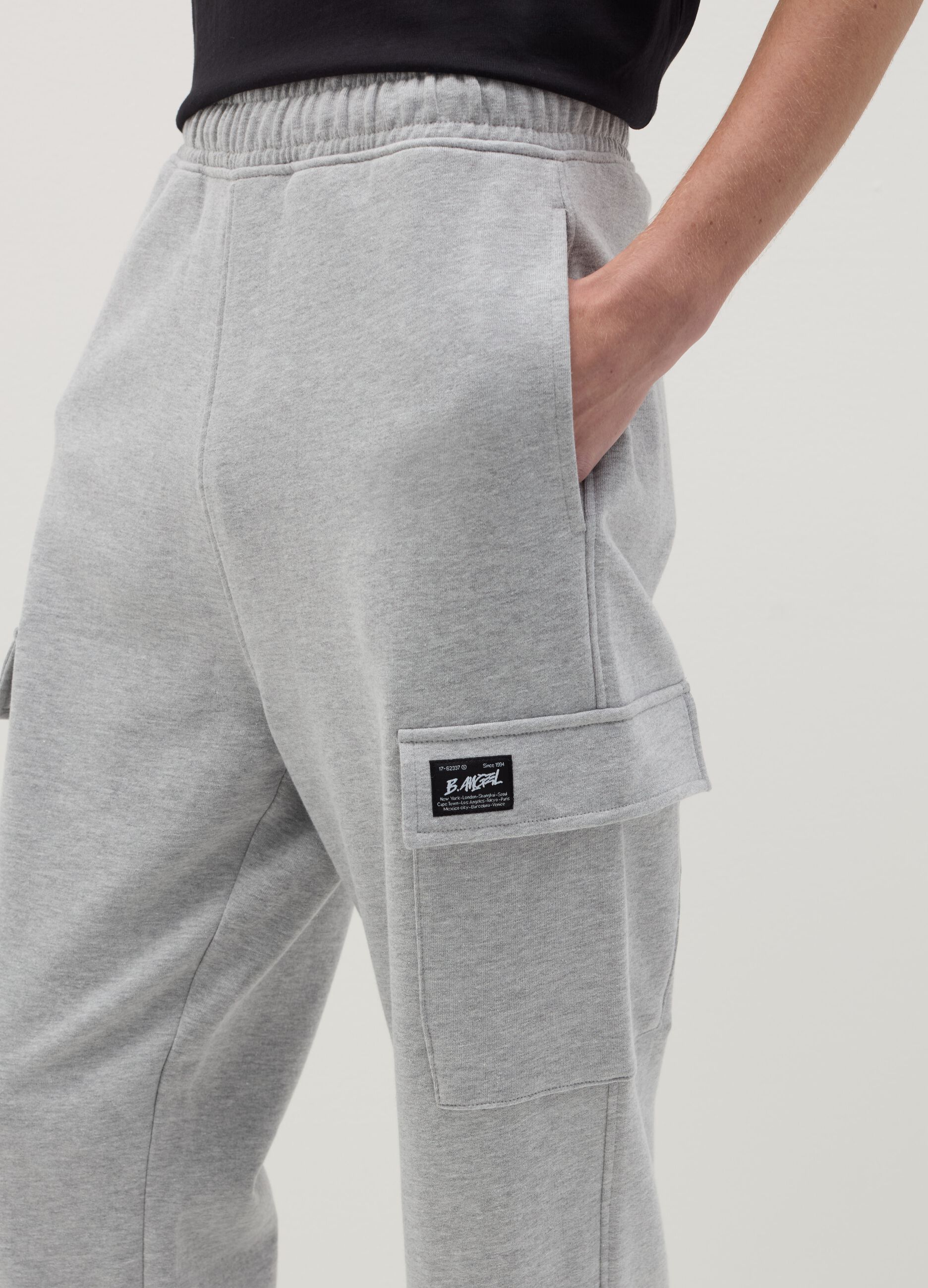 Cargo joggers with elasticated trims