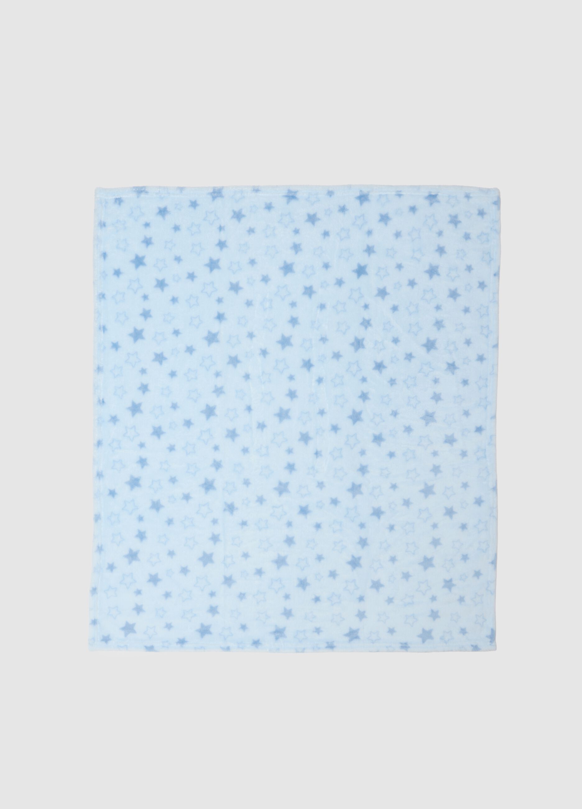 Baby blanket in pure blue fabric