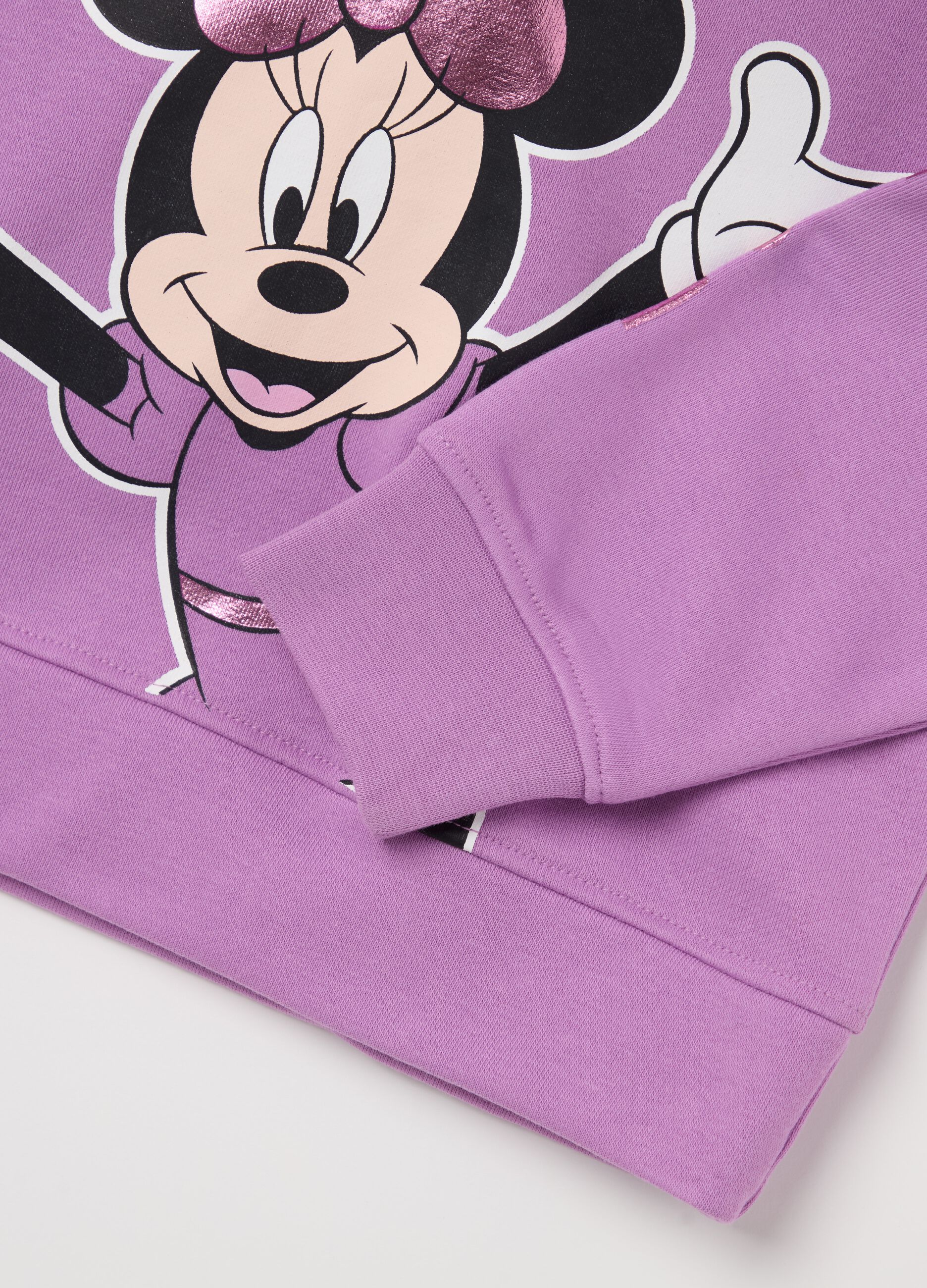 Hoodie with Minnie Mouse print in foil