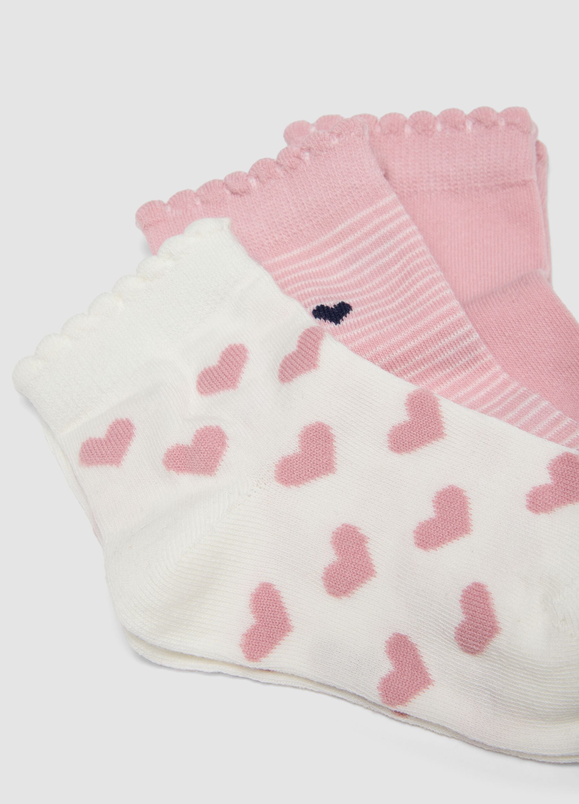 Seven-pack of multicolour short socks in organic stretch cotton