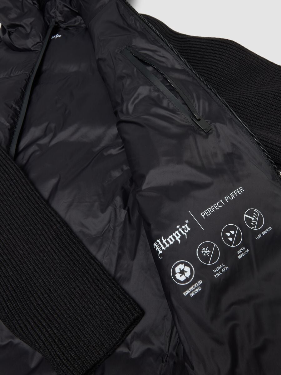 Padded Knit Jacket Black_6