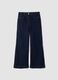 Jeans blu scuro bootcut in cotone elasticizzato_0