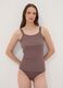 Brown organic cotton crew-neck vest top_0