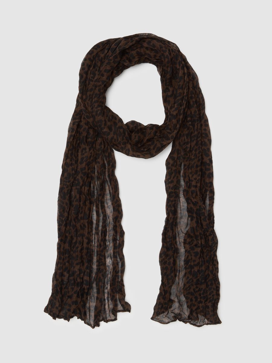 Multicolour Leopard Print Scarf_0